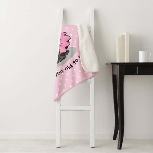 Funny Dog Ballet Princess Black Lab Retriever Sherpa Deken (In situ)