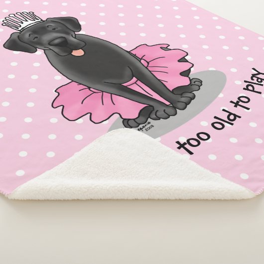 Funny Dog Ballet Princess Black Lab Retriever Sherpa Deken (3/4)