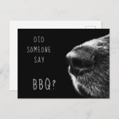 Funny Dog BBQ Uitnodiging (Voorkant / Achterkant)