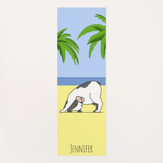 Funny Dog Beach Yoga Mat (Voorkant)