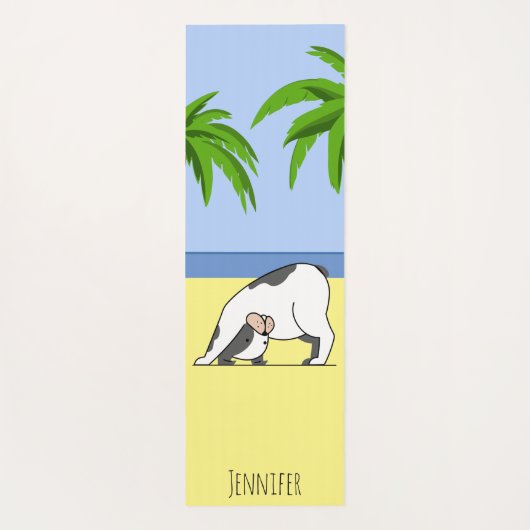 Funny Dog Beach Yoga Mat (Achterkant)