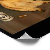 Funny Dog Beer Smoking Meme Sarcastic Dog Lover Poster (Hoek)