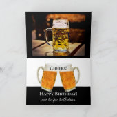 Funny Dog Beer Verjaardag Wenskaart Kaart (Binnen)