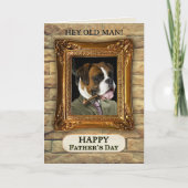 Funny Dog Best Dad Fathers Day Kaart (Voorkant)
