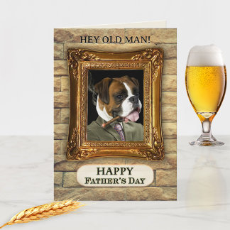 Funny Dog Best Dad Fathers Day Kaart