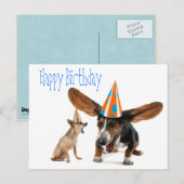 Funny Dog Birthday Briefkaart (Voorkant / Achterkant)