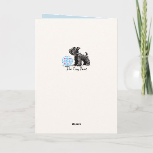 Funny Dog Birthday Card Kaart (Achterkant)