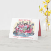 Funny Dog Birthday Card Kaart (Gele Bloem)