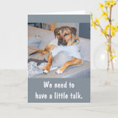 Funny Dog Birthday Card Kaart (Gele Bloem)