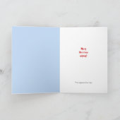 Funny Dog Biting Santa Kerstkaart Feestdagen Kaart (Binnen)