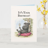 Funny Dog Black Schnauzer Verjaardag Kaart (Gele Bloem)