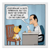 Funny Dog Blows Job Interview Poster (Voorkant)