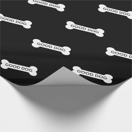 Funny Dog Bone Design Cadeaupapier (Hoek)