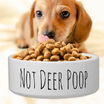 Funny Dog Bowl - geen deer Poop - keramische diske Voerbakje<br><div class="desc">Voeg een beetje humor toe aan je huisdieren met deze grappige Dog Bowl. Eenvoudig ontwerp. Coördineert perfect met onze waterkom 'Niet-toiletwater'. Funny Dog Bowl - geen deer Poop - keramische diskette</div>