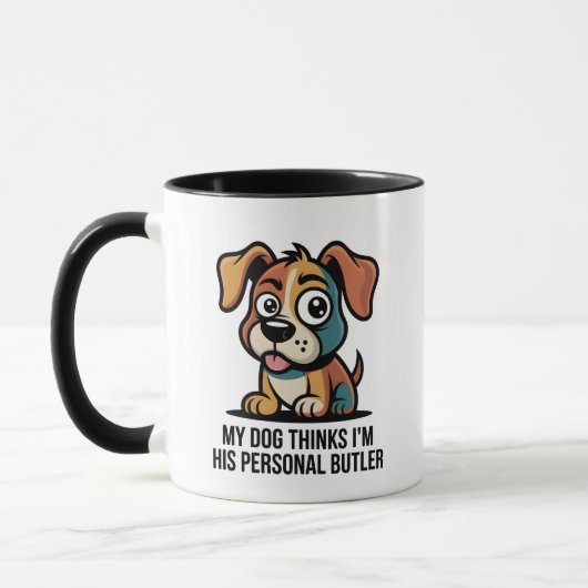 Funny Dog Butler Cartoon Quote Mok (Links)