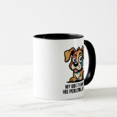 Funny Dog Butler Cartoon Quote Mok (Voorkant rechts)