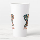 Funny Dog Butler Quote Illustration Latte Mok (Voorkant)