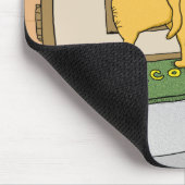 Funny Dog Butt in Doggy door Mousepad Muismat (Hoek)