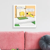 Funny Dog Butt in Doggy-klep Canvas Afdruk (Insitu (Woonkamer))