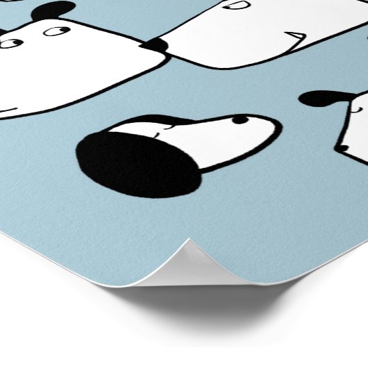 Funny Dog Cartoon Poster (Hoek)