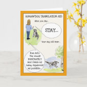 Funny Dog Cartoon Wenskaart Kaart (Gele Bloem)