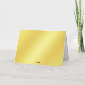 Funny Dog Cat 3 foto's Minimalistisch Elegant Gold Kaart (Achterkant)