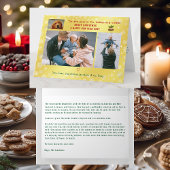 Funny Dog Cat 3 foto's Minimalistisch Elegant Gold Kaart