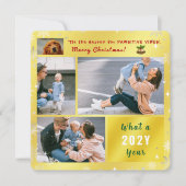 Funny Dog Cat 4 foto's Collage Schattige Elegant G Feestdagenkaart (Voorkant)