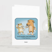 Funny Dog Chew Speelgoed Birthday Kaart (Achterkant)