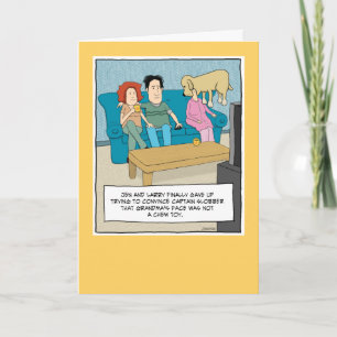 Funny Dog Chew Speelgoed Birthday Kaart