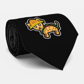 Funny Dog - Chihuahua Gift Mexico Taco Stropdas (Opgerold)