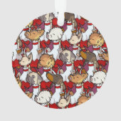 Funny Dog Choir Christmas Carol Singers Cartoon Ornament (achterkant)