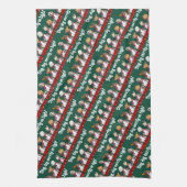 Funny Dog Choir Ding Dog Xmas Carol Pun Cartoon Theedoek (Verticaal)