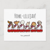 Funny Dog Choir Passed Test Or Exam Cartoon Briefkaart (Voorkant)
