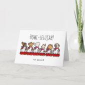 Funny Dog Choir Passed Test Or Exam Cartoon Kaart (Voorkant)