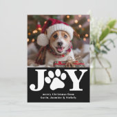 Funny Dog Christmas Afbeelding Gepersonaliseerde F Feestdagenkaart (Staand voorkant)