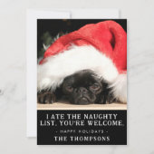 Funny Dog Christmas Afbeelding Gepersonaliseerde f Feestdagenkaart (Voorkant)