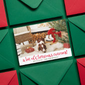 Funny Dog Christmas Afbeelding Gepersonaliseerde F Feestdagenkaart