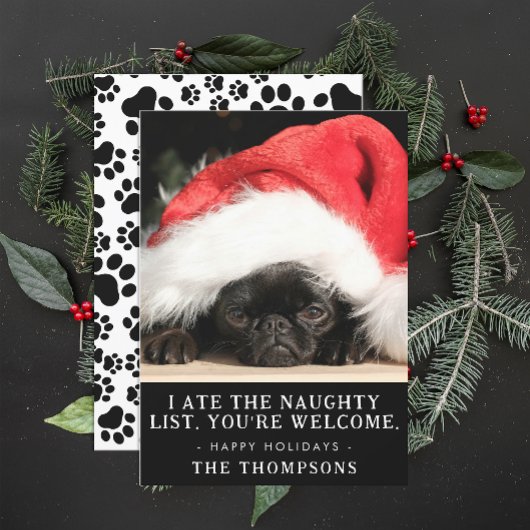 Funny Dog Christmas Afbeelding Gepersonaliseerde f Feestdagenkaart