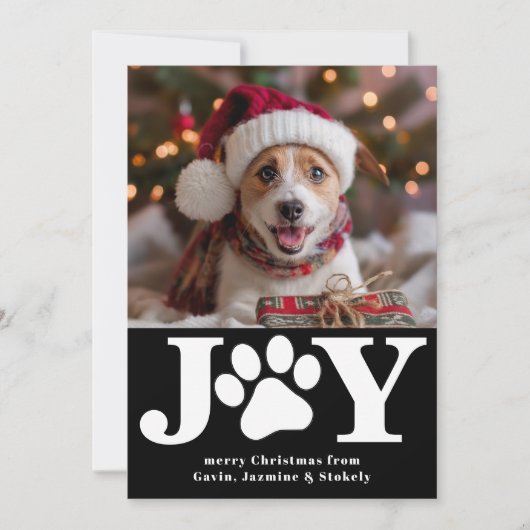 Funny Dog Christmas Afbeelding Gepersonaliseerde F Feestdagenkaart (Voorkant)