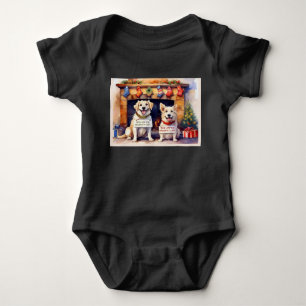 Funny Dog Christmas Baby Bodysuit