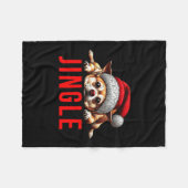 Funny Dog Christmas Chihuahua Premium Tri-blend Fleece Deken (Voorkant (Horizontaal))