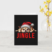 Funny Dog Christmas Chihuahua Premium Tri-blend Kaart (Gele Bloem)