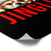 Funny Dog Christmas Chihuahua Premium Tri-blend  Poster (Hoek)