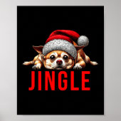 Funny Dog Christmas Chihuahua Premium Tri-blend Poster (Voorkant)