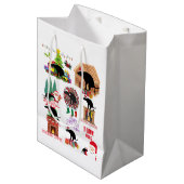 Funny Dog Christmas Holiday Humor from Medium Cadeauzakje (Voorkant Gekanteld)
