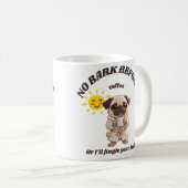 Funny Dog Christmas Mug – No Bark Before Coffe Koffiemok (Voorkant rechts)