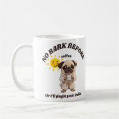 Funny Dog Christmas Mug – No Bark Before Coffe Koffiemok (Links)