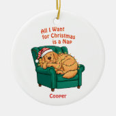 Funny Dog Christmas Ornament – Custom Pet Photo (Voorkant)