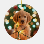 Funny Dog Christmas Ornament – Custom Pet Photo (Achterkant)